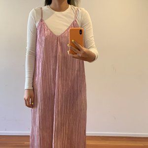& Other Stories long pink dress midi